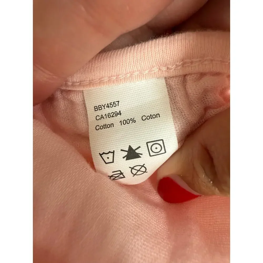 Hallmark Baby 100% Cotton Muslin Pink Swaddle Blanket Size 44 X 45